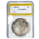 1884-O Morgan Silver Dollar PGA MS64+