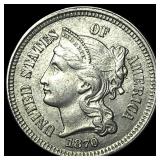 1870 Nickel Three-Cent Piece CHOICE BU