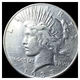 1935 Silver Peace Dollar NEARLY UNCIRCULATED