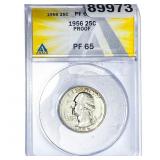 1956 Washington Silver Quarter ANACS PF66 PROOF
