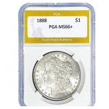 1888 Morgan Silver Dollar PGA MS66+