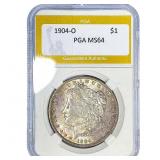 1904-O Morgan Silver Dollar PGA MS64