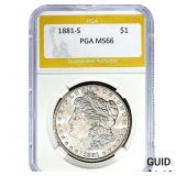 1881-S Morgan Silver Dollar PGA MS66