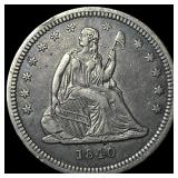 1840 Seated Liberty Quarter NEARLY UNCIRCULATED