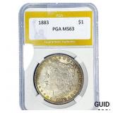 1883 Morgan Silver Dollar PGA MS63
