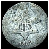 1853 Silver Three-Cent Piece NICELY CIRCULATED