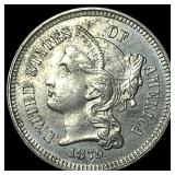 1879 Nickel Three-Cent Piece CHOICE BU