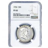 1954 Franklin Half Dollar NGC PF65