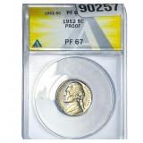 1952 Jefferson Nickel ANACS PF67 PROOF
