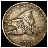 1858 Copper-Nickel Flying Eagle Cent NEARLY UNCIRC