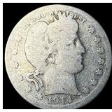 1914 Barber Quarter NICELY CIRCULATED