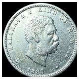 1883 Hawaii Silver 1/4 Dollar CLOSELY UNCIRCULATED