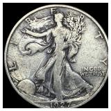 1927-S Silver Walking Liberty Half Dollar ABOUT UN
