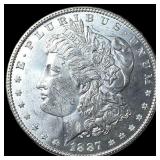 1887 Silver Morgan Dollar GEM BU
