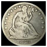 1878 Seated Liberty Half Dollar LIGHTLY  CIRCULAT