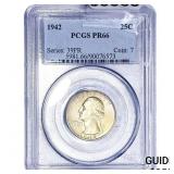 1942 Washington Silver Quarter PCGS PR66