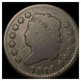 1814 Classic Head Large Cent CLOSELY  UNCIRCULATE