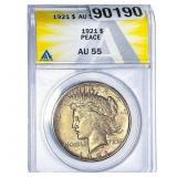 1921 Silver Peace Dollar ANACS AU55