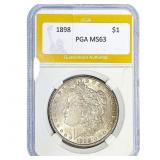 1898 Morgan Silver Dollar PGA MS63