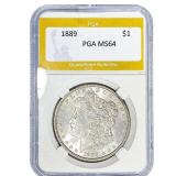 1889 Morgan Silver Dollar PGA MS64