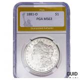 1881-O Morgan Silver Dollar PGA MS63