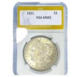 1921 Morgan Silver Dollar PGA MS65