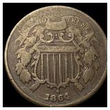1864 Two-Cent Piece NICELY CIRCULATED