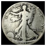 1921-S Silver Walking Liberty Half Dollar  NICELY