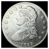 1835 Capped Bust Half Dollar NEARLY  UNCIRCULATED