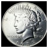 1935-S Silver Peace Dollar CLOSELY  UNCIRCULATED