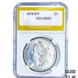 1878 8TF Morgan Silver Dollar PGA MS63