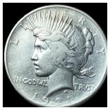 1921 Silver Peace Dollar NEARLY UNCIRCULATED