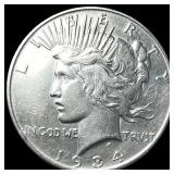 1934-S Silver Peace Dollar NEARLY UNCIRCULATED