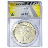 1927 Silver Peace Dollar ANACS AU55
