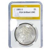 1881-S Morgan Silver Dollar PGA Brilliant UNC