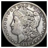 1892-CC Silver Morgan Dollar ABOUT UNCIRCULATED