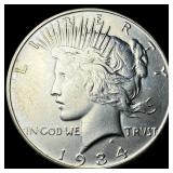 1934-D Peace Silver Dollar CLOSELY  UNCIRCULATED