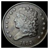 1833 Classic Head Half Cent NEARLY  UNCIRCULATED