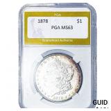 1892-O Morgan Silver Dollar PGA MS63