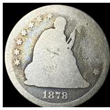 1878-CC Silver Seated Liberty Quarter NICELY CIRCU