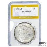 1921-S Morgan Silver Dollar PGA MS65