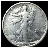 1918-S Silver Walking Liberty Half Dollar ABOUT UN