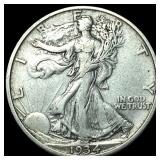 1934-S Silver Walking Liberty Half Dollar NEARLY U
