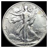 1929-D Silver Walking Liberty Half Dollar NEARLY U