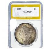 1885 Morgan Silver Dollar PGA MS64