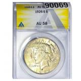 1926-S Silver Peace Dollar ANACS AU58