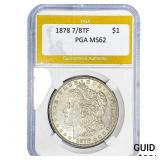 1878 7/8TF Morgan Silver Dollar PGA MS62