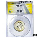 1956 Washington Silver Quarter ANACS PF66 PROOF