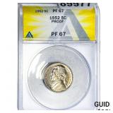 1952 Jefferson Nickel ANACS PF67 PROOF