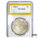 1881-S Morgan Silver Dollar PGA MS66